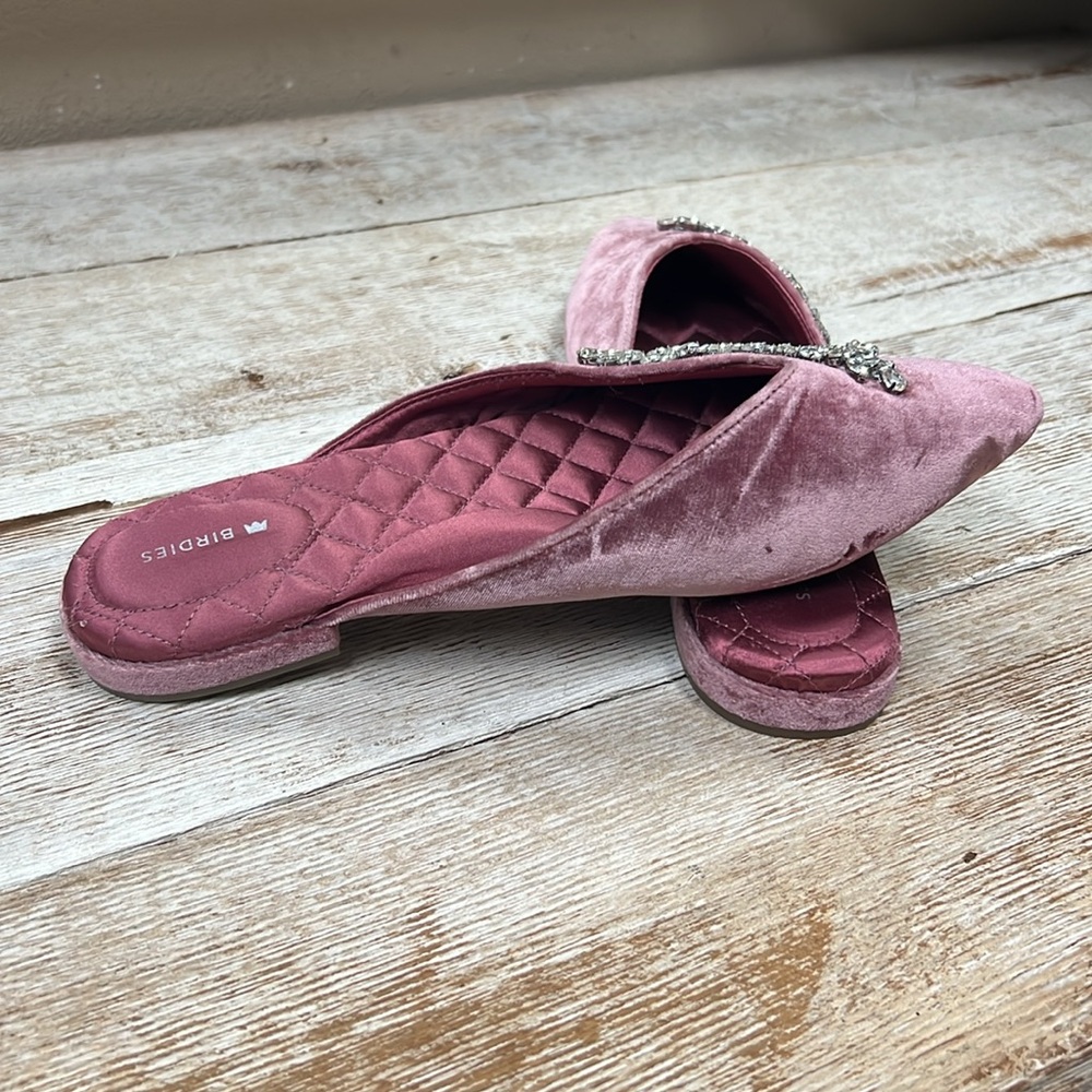 Birdies The Swan Velvet Slip On Shoes - Picture 6 of 9